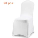 Reduzierte Weiße Moderne Stuhlhussen aus Stoff maschinenwaschbar Breite 0-50cm, Höhe 0-50cm, Tiefe 0-50cm 20-teilig 