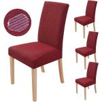 Reduzierte Burgundfarbene Moderne Stuhlhussen aus Stoff 4-teilig 
