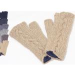 Anthrazitfarbene Damenarmstulpen & Damenhandstulpen aus Wolle Einheitsgröße für den für den Winter 
