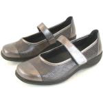 Stuppy » Damen Schuhe grau metallic Mary Jane Spangenschuhe Leder Stretch 10957« Ballerina, grau