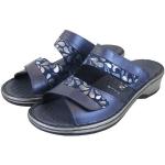 Stuppy » Damen Schuhe Pantoletten Echt-Leder blau metallic Wechselfußbett 19064« Clog, blau