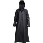 Schwarze Wasserdichte Stutterheim Raincoats Midi Kapuzenmäntel aus Leder mit Kapuze für Damen 