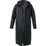 Schwarze Unifarbene Wasserdichte Winddichte Atmungsaktive Stutterheim Raincoats Kapuzenmäntel aus Baumwollmischung für Herren Größe L 