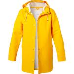 Gelbe Unifarbene Wasserdichte Winddichte Atmungsaktive Stutterheim Raincoats Kapuzenmäntel aus Baumwollmischung für Herren Größe XXL 