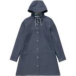 Reduzierte Marineblaue Wasserdichte Stutterheim Raincoats Regenmäntel aus PVC für Damen Größe M für den für den Herbst 
