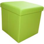 Grüne Sitzhocker aus Kunstleder klappbar Breite 0-50cm, Höhe 0-50cm, Tiefe 0-50cm 