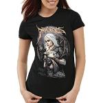 Schwarze Style3 Game of Thrones Daenerys Targaryen T-Shirts aus Baumwolle enganliegend für Damen Größe L 