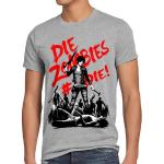 Graue Melierte Casual Kurzärmelige Style3 The Walking Dead Daryl Dixon Rundhals-Ausschnitt T-Shirts aus Jersey für Herren Größe 5 XL 