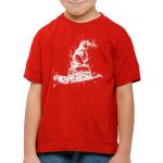 Rote Melierte Casual Kurzärmelige Style3 Harry Potter Severus Snape Rundhals-Ausschnitt Printed Shirts für Kinder & Druck-Shirts für Kinder aus Jersey Größe 164 