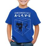 Blaue Style3 Katzen Shirts für Kinder mit Tiermotiv aus Baumwolle für Jungen Größe 116 