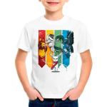 Weiße Casual Kurzärmelige Style3 Harry Potter Rundhals-Ausschnitt Printed Shirts für Kinder & Druck-Shirts für Kinder aus Jersey Größe 164 