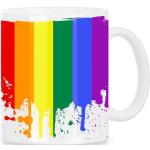 Weiße Style3 LGBT Runde Tassen & Untertassen 325 ml aus Keramik mikrowellengeeignet 1-teilig 
