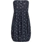 Styleboom Fashion® Damen Mini Bandeau Kleid Anker Muster Navy blau Weiss