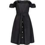 Styleboom Fashion® Damen Off-Shoulder Button Dress schwarz