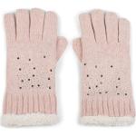 Rosa styleBREAKER Gefütterte Handschuhe mit Strass für Damen Einheitsgröße für den für den Winter 