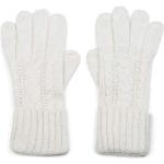 Cremefarbene styleBREAKER Strick-Handschuhe Metallic für Damen Einheitsgröße für den für den Winter 