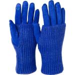 Royalblaue Unifarbene styleBREAKER Fingerlose Handschuhe & Halbfinger-Handschuhe für Damen Einheitsgröße für den für den Winter 