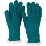 Petrolfarbene styleBREAKER Gefütterte Handschuhe aus Kunstfell für Damen Einheitsgröße für den für den Winter 