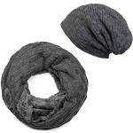 Dunkelgraue Geflochtene styleBREAKER Schlauchschals & Loop-Schals für Damen Einheitsgröße für den für den Winter 