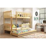 Reduzierte Anthrazitfarbene Moderne Stylefy Kombi-Kinderbetten lackiert aus Massivholz 