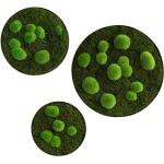 Grüne Runde Moosbilder aus Metall 