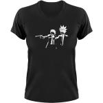 Schwarze Styletex23 Rick and Morty T-Shirts aus Baumwolle für Damen Größe XXL 
