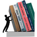 Stylische Metall Buchstütze in Schwarz - Bücherhalter für jeden Winkel, Regalbrett, Schreibtisch, Desk - Deko Buch Organizer Bücherhalter - die coolste Geschenkidee (Cliffhanger)