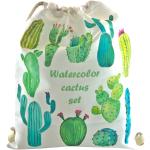 Grüne Antonio Herrensporttaschen mit Kaktus-Motiv aus Kunstfaser 