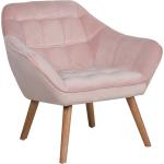 Reduzierte Pastellrosa Beliani Lounge Sessel aus Filz Breite 50-100cm, Höhe 50-100cm, Tiefe 50-100cm 