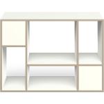 Cremefarbene Pickawood Büroschränke & Home Office Schränke matt aus Massivholz mit Schublade Breite 100-150cm, Höhe 100-150cm, Tiefe 0-50cm 
