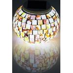 SUAVER Bunte Sphärische Mosaik Lampe,wasserdichte LED Magic Kugel Leuchten Solar Mosaik Tischlampe für Garten, Patio, Tabelle, Zimmer (Granit)