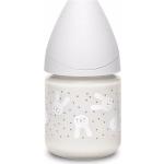 Graue Suavinex Babyflaschen 120ml aus Glas 