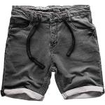 Schwarze Streetwear Sublevel Jeans-Shorts aus Baumwollmischung für Herren für den für den Sommer 