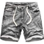 Dunkelgraue Streetwear Sublevel Jeans-Shorts aus Baumwollmischung für Herren für den für den Sommer 