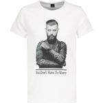 Reduzierte Weiße Sublevel Vegane T-Shirts aus Baumwolle für Herren Größe M 