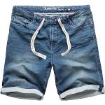 Dunkelblaue Streetwear Sublevel Jeans-Shorts aus Baumwollmischung für Herren 