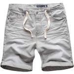 Hellgraue Streetwear Sublevel Jeans-Shorts aus Baumwollmischung für Herren für den für den Sommer 