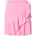 Reduzierte Pinke Unifarbene Volantröcke mit Volants aus Polyester für Damen Größe L 