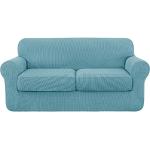 Reduzierte Hellblaue Karo Subrtex Sofabezüge 2 Sitzer aus Polyester 