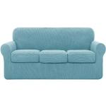 Reduzierte Hellblaue Subrtex Sofabezüge 3 Sitzer aus Polyester maschinenwaschbar 