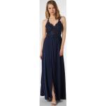 Marineblaue Suddenly Princess V-Ausschnitt Abendkleider rückenfrei aus Spitze für Damen Größe XS 