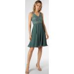 Smaragdgrüne Unifarbene Suddenly Princess V-Ausschnitt Chiffon-Abendkleider durchsichtig aus Chiffon für Damen Größe XS 