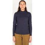 Marineblaue Gestreifte Langärmelige Wemoto Wemoto Nachhaltige Rollkragen T-Shirts für Damen Größe XS für den für den Herbst 