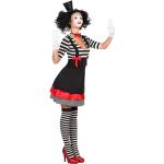 Schwarze Karo Pantomimen-Kostüme für Damen 