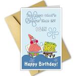 Süße Spongebob Patrick Star Geburtstagskarte, lustige Geburtstagskarte zum 16. Geburtstag für Sohn, Tochter, humorvolle Karte zum 16. Geburtstag für Schwester, Bruder