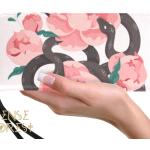 Pinke Boho Vegane Brieftaschen mit Reißverschluss für Damen 