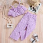 Violette Unifarbene Kinderoutfits & Kindersets aus Spitze für Babys für den für den Sommer 