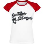 Suicide Squad - DC Comics T-Shirt - Daddy's Lil' Monster - S bis XXL - für Damen - Größe XXL - weiß/rot - EMP exklusives Merchandise