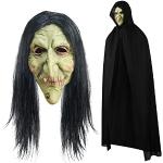 Schwarze Hexenmasken aus Latex für Damen 