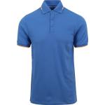 Blaue Unifarbene Kurzärmelige Kurzarm-Poloshirts für Herren Größe 3 XL 